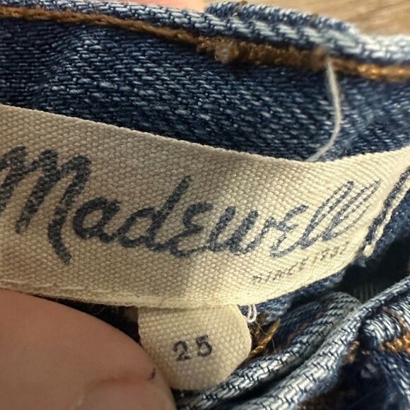 Madewell Denim Jean Mid Rise Shorts Size 25 Blue - Picture 2 of 3